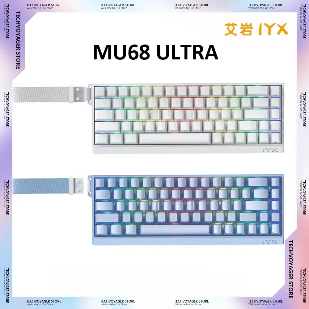 IXY Mu68 Ultra Magnetic Switch Mechanical Keyboards Rgb Backlit Hot Swap Customized Wired Gaming Keyboard PC Game E-Sports Gifts