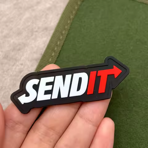 Send It Funny PVC Patch with Hook And Loop Backing for Clothing And Backpacks