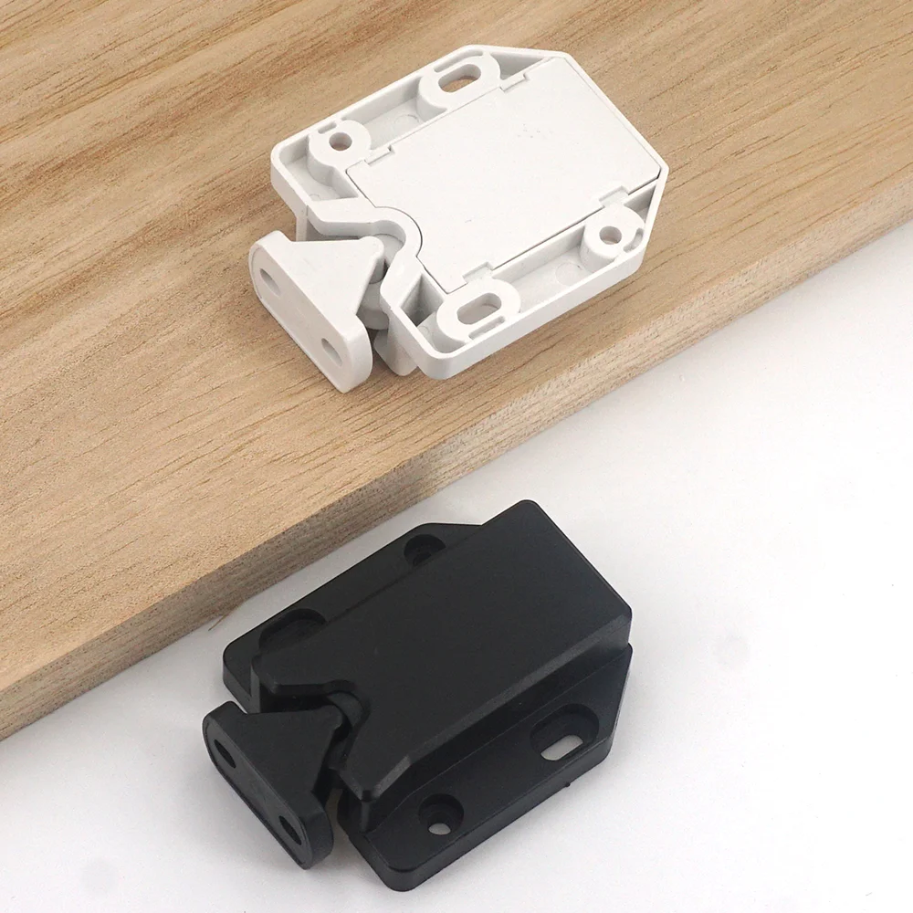 10/5/2 Sets Non-Magnetic Touch Latch Catch Cabinet Door Push to Latch and Unlatch Furniture Cupboard Wardrobe Accessory