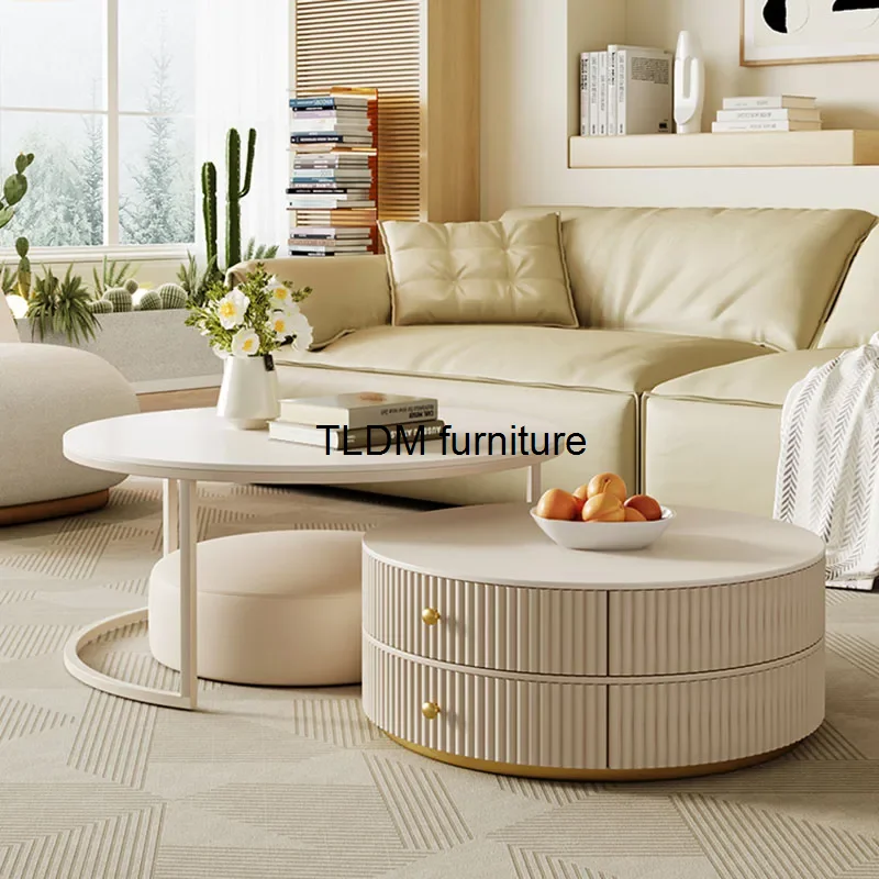 Minimalist Storage Coffee Tables Design Mobile Funky Floor White Coffee Tables Makeup Mesas De Centro Para Sala Furniture Sets