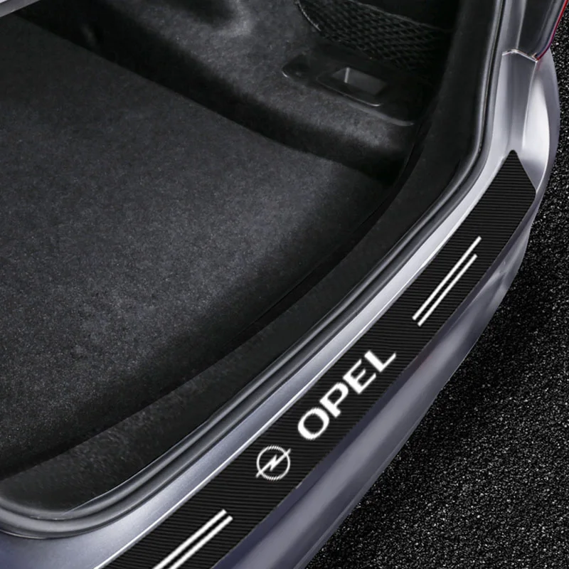 1/4/5Pcs Carbon Fiber Car Door Sill Anti-stepping Protectors Stickers For Opel Insignia Astra Antara Meriva Zafira H G Corsa