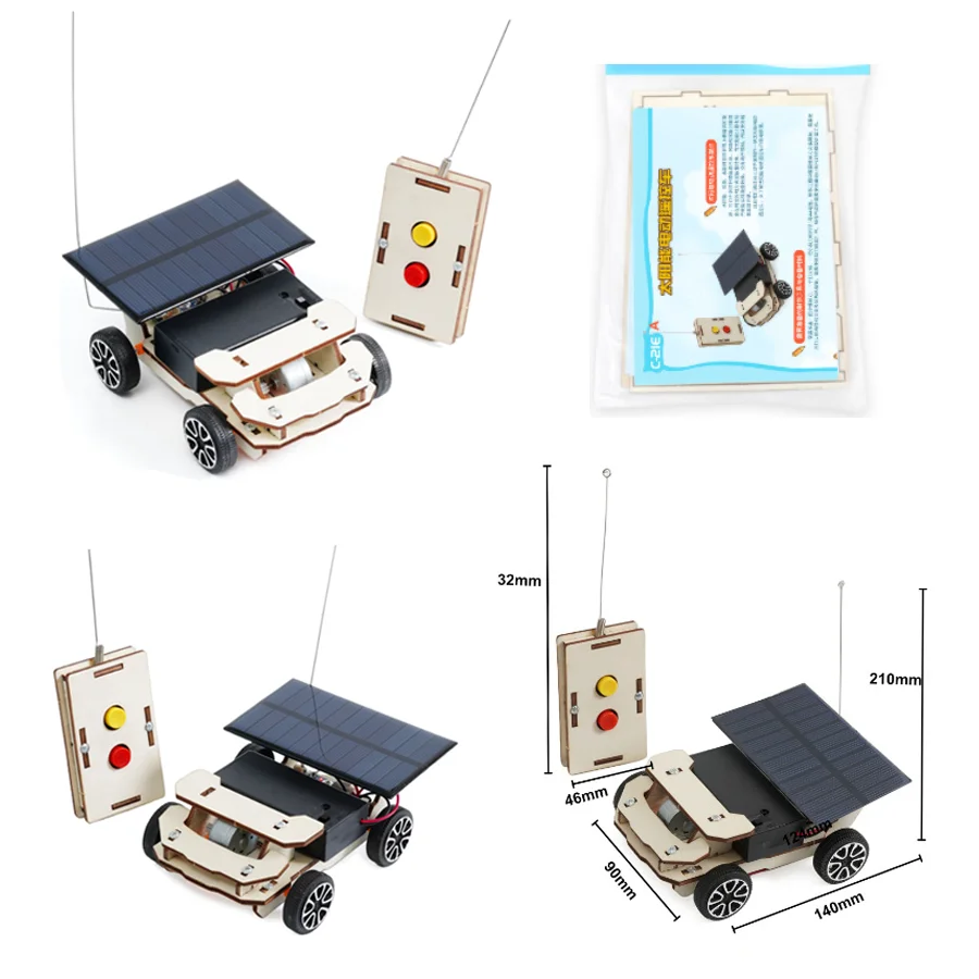 Modello di auto solare a distanza fai-da-te Technologia Scienza Giocattoli Strumento sperimentale fisico Kit STEM Apprendimento educativo Aiuto didattico per bambini