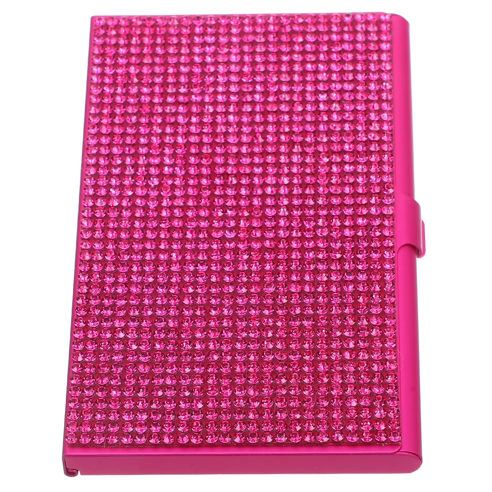 

Metal Business Card Holder Elegant Aluminum Alloy Rhinestone Glitter Compact Card Case for Women Men Stylish Office Accessories