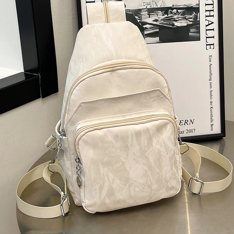 1 قطع موضة جديدة حقيبة ظهر نسائية عادية أسلوب بسيط متعدد الوظائف المرأة حقيبة صدر للرجال حقيبة تسلق الجبال هدايا عيد الميلاد