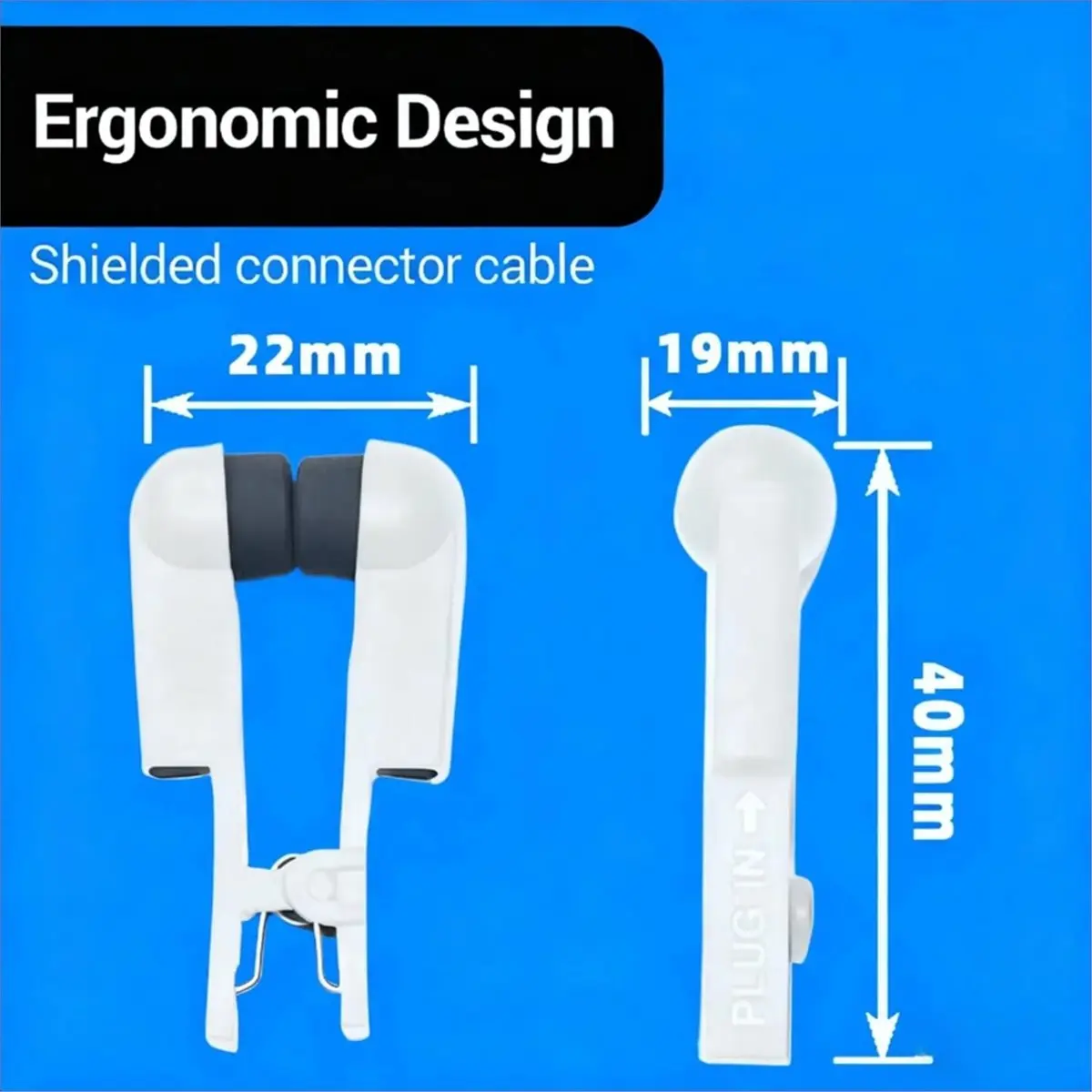 KSOL Ear Clip Electrode Double-Sided Rubber Head Comfortable, Compatible for Tens Unit & Stimulation 2 Pair