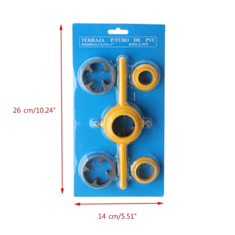 (6pcs) Standard Water Pipe Die Set for Secure Installations 3/4 1in NPT PVC Thread Hand Tool