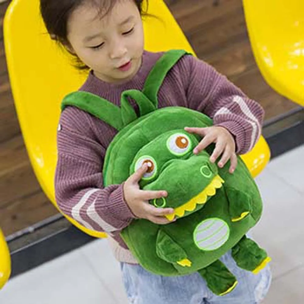 Kawaii Dinosaur Children Backpack Adjustable Straps Large Capacity Plush Doll Bag Plush Filled Soft Cartoon School Bag School