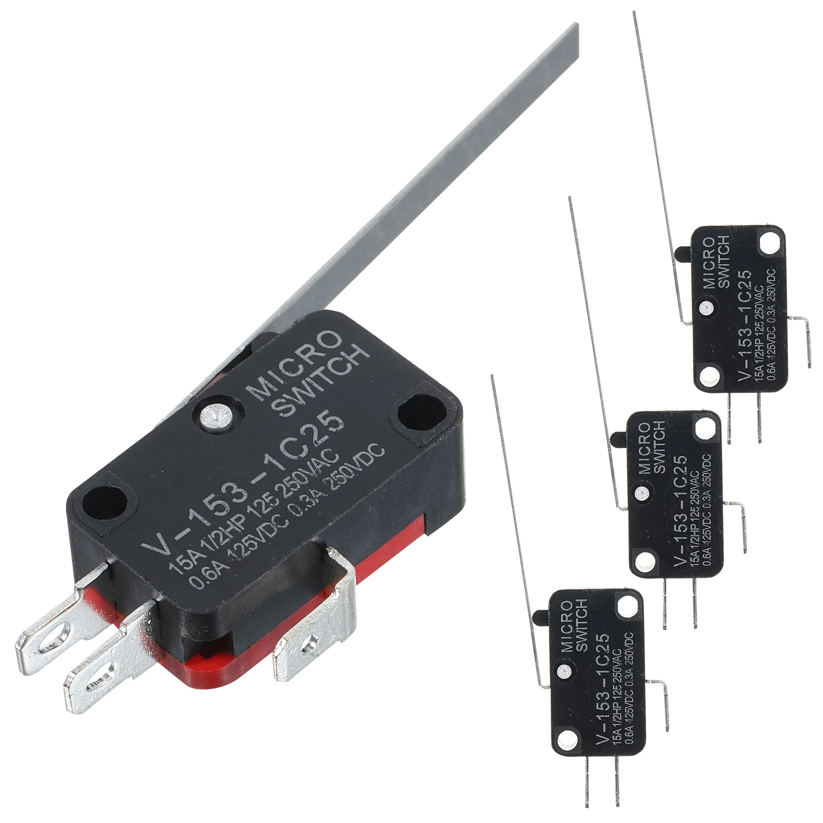 

4 PCS Limit Switch Push off Switches Micro with Lever The Electric Types Miniature