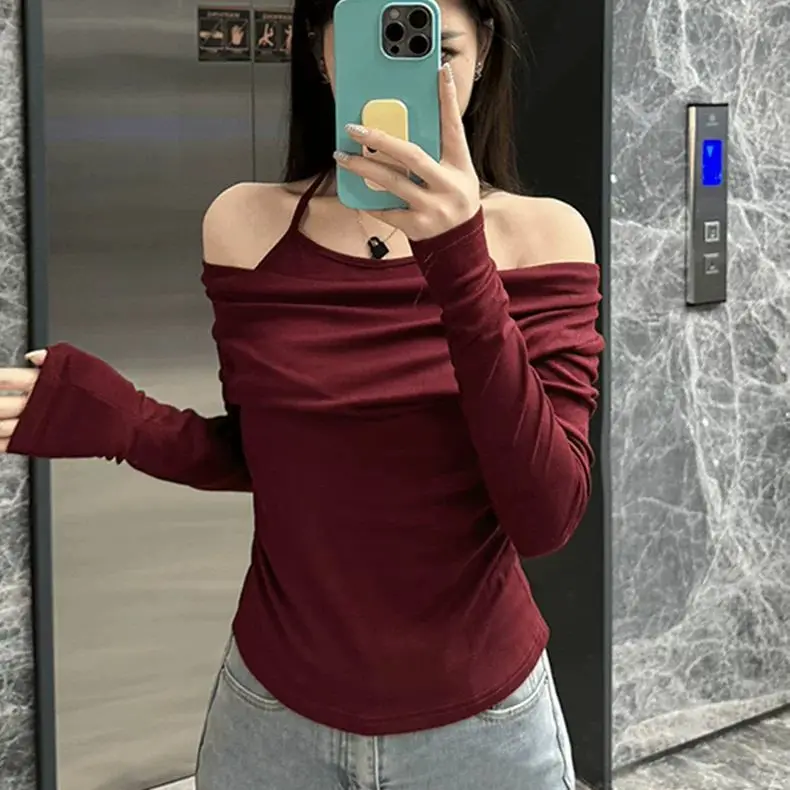 

Футболки с длинным рукавом, женские большие готические кружевные хлопковые эстетические укороченные топы с рюшами в стиле Харадзюку, повседневные, удобные, элегантные, осенние