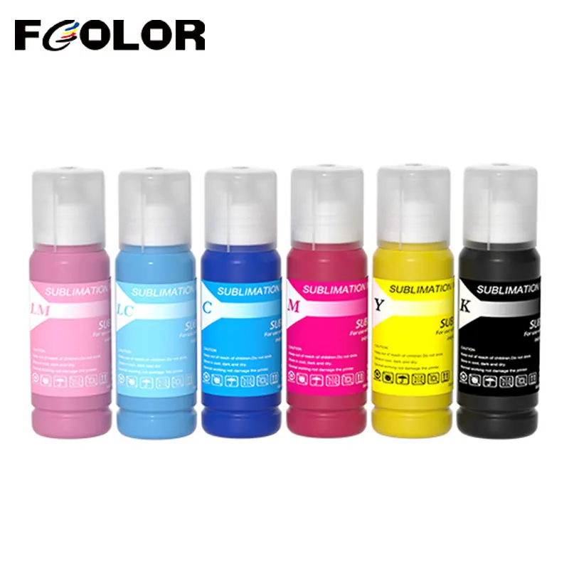 

Fcolor Best Sublimation Ink 100ml*6 Sublimation Printer Ink for R230 T50 Inkjet Printer Heat Press Transfer on Mugs T-Shirt