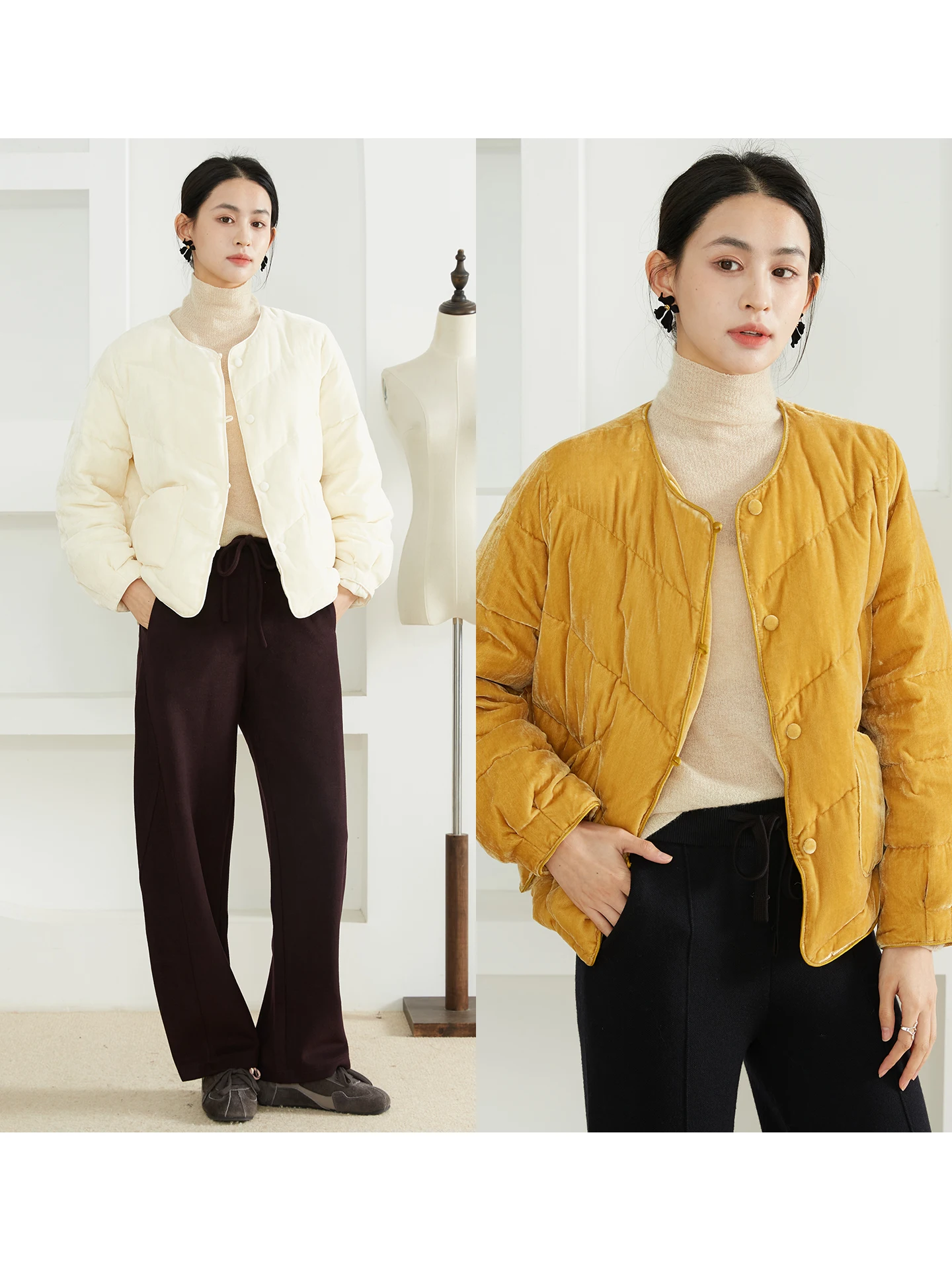 

Женская свободная зимняя куртка SILVIYE90 из вельвета с пуховым наполнителем, теплая, повседневная, удобная, с длинными рукавами, на молнии