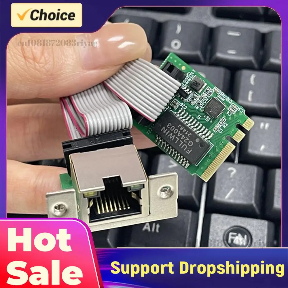 

M.2 Network Card 10/100/1000Mbps M.2 A+E To Gigabit Ethernet Card Single Port RJ45 Gigabit LAN Card RTL8111H Chip for Desktop PC