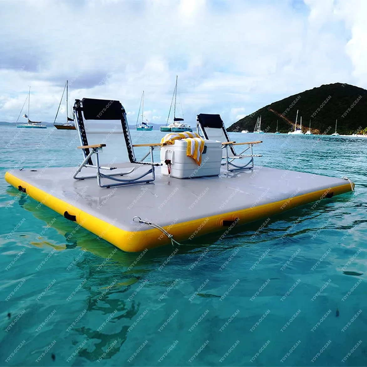 

New Arrival Newly Designed Inflatable Dock Floating Bed Water Floating Platform