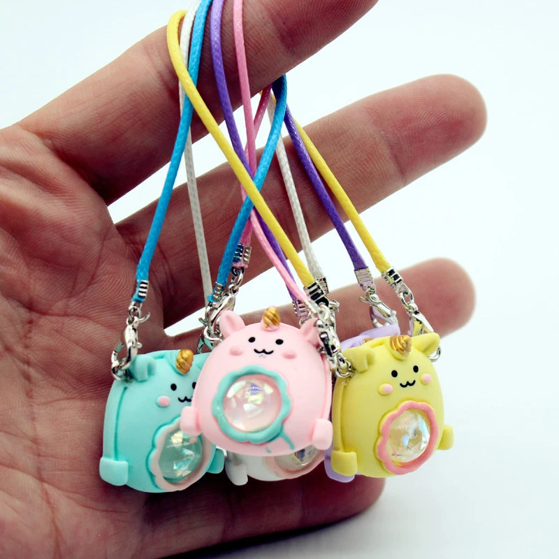 Dollhouse Mini Unicorn Backpack Camera Backpack Model Pendant Learning Scene Accessories