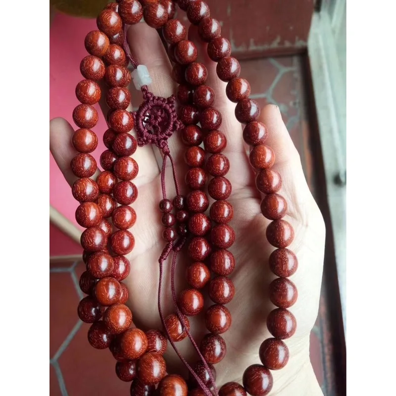 Indian Rosewood 1.0 Silk Bristle Pattern Natural Bracelet Necklace