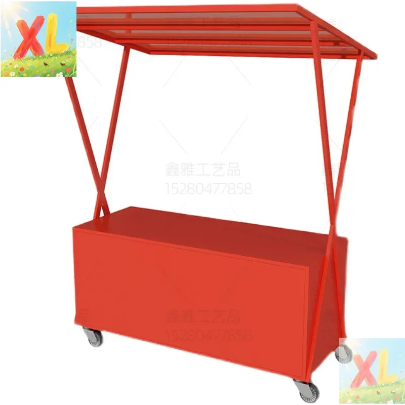 

European wrought iron outdoor float mobile night market stall car market stall car shopping mall square stall display stand