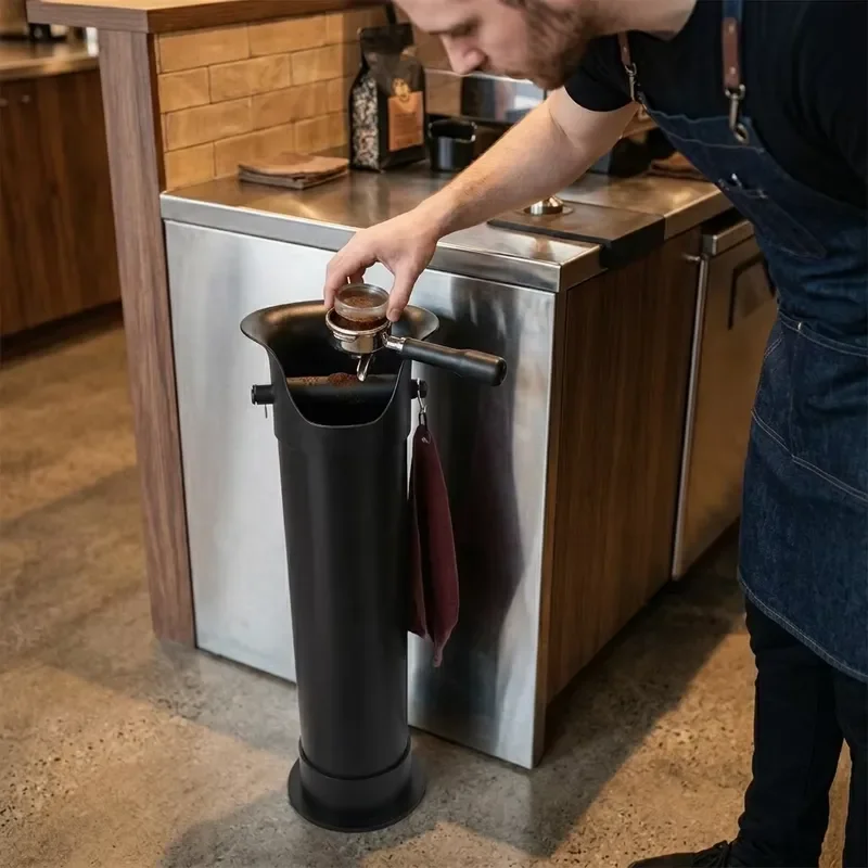 Eco Friendly Silicone Coffee Grounds Container 800ml Large Capacity Waste Bin for Kitchen Barista Tools Easy Clean Storage