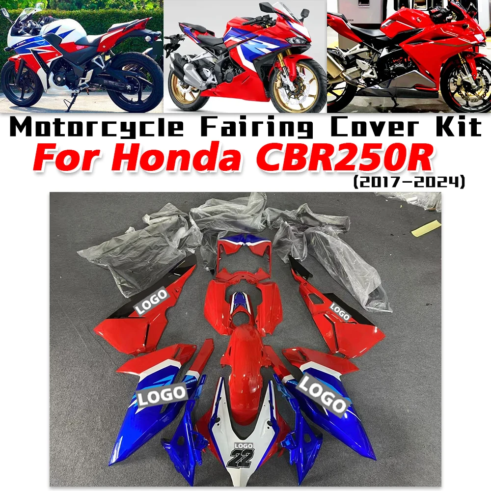 For Honda CBR250R 2017-2024 Motorcycle Fairing Cover Kit Fit on Honda CBR 250R 2020 2021 2022 2023 2024 Decorative Cover Shell