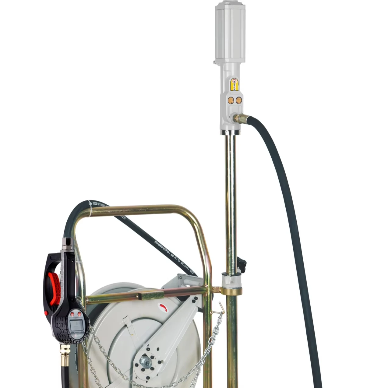 

HPMM Mobile thin oil filling set for 180-200kg drum with hose reel 3:1 mobile pump unit