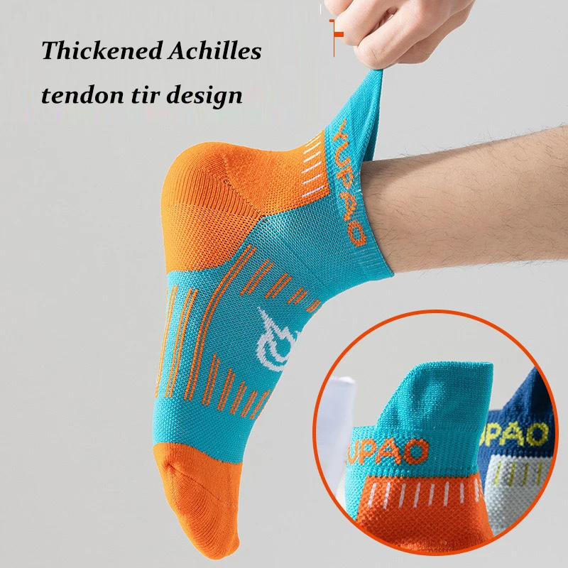 5 Pairs Men Running Socks 6Pairs-Ankle Athletic Socks Wicking Cushioned for Men Walking-Arch Compression Support