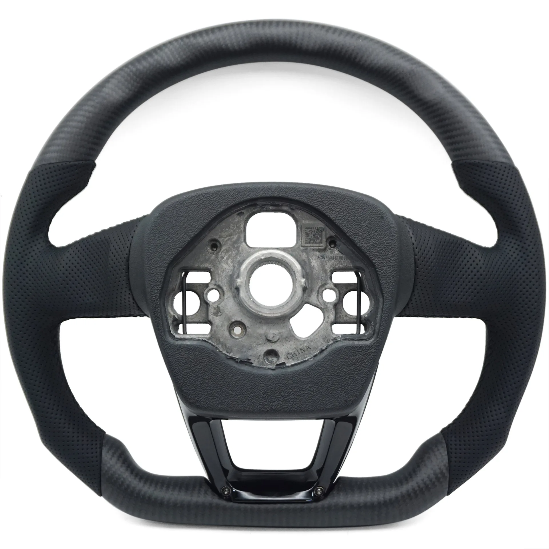 Suitable for Audi RS standard Q3 matte carbon fiber semi-punched paint black and black wire without heating bottom