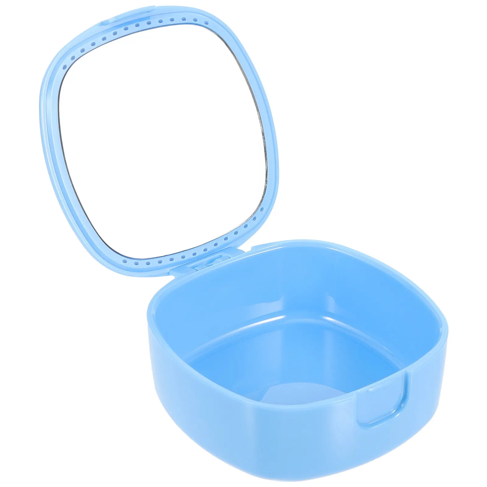 Denture Box Retainer Case Portable Compact Ventilated Storage Container for Travel Camping Business Trip Denture Holder Daily