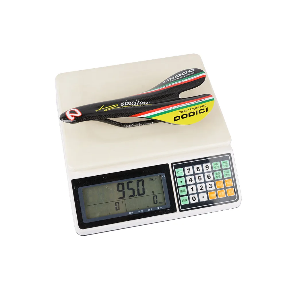 

DODICI Ultralight All-Carbon Fiber 3K Glossy Saddle for Road & Mountain Bicycles - Breathable Cycling Seat Pad