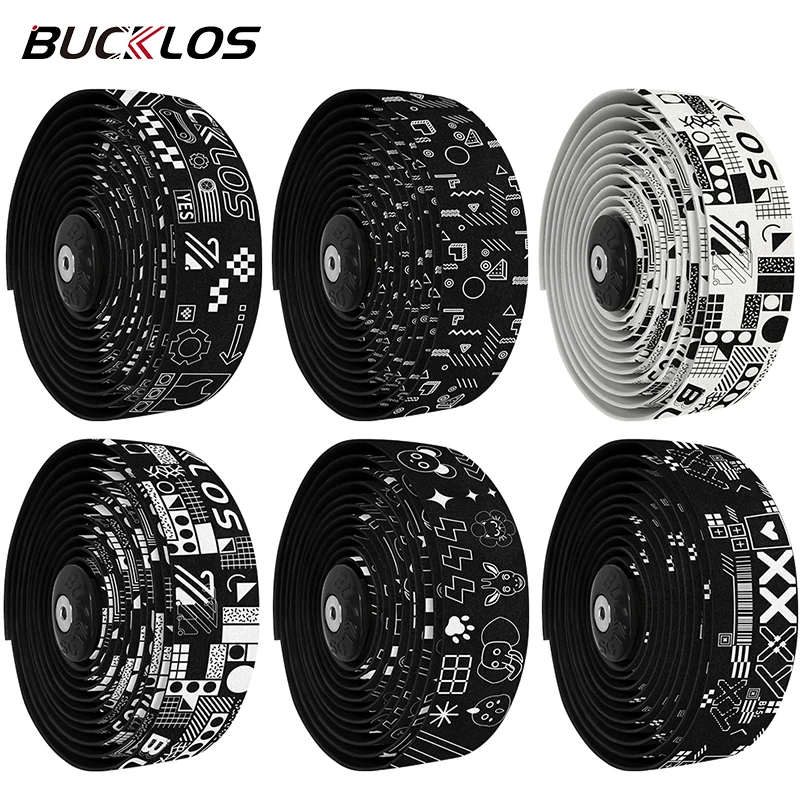 BUCKLOS Bike Tapes Soft Road Bicycle Handlebar Wrap Anti-Slip Gravel Racing Cycling Bar Strap Grip Tape Handles Wrapper Ribbon