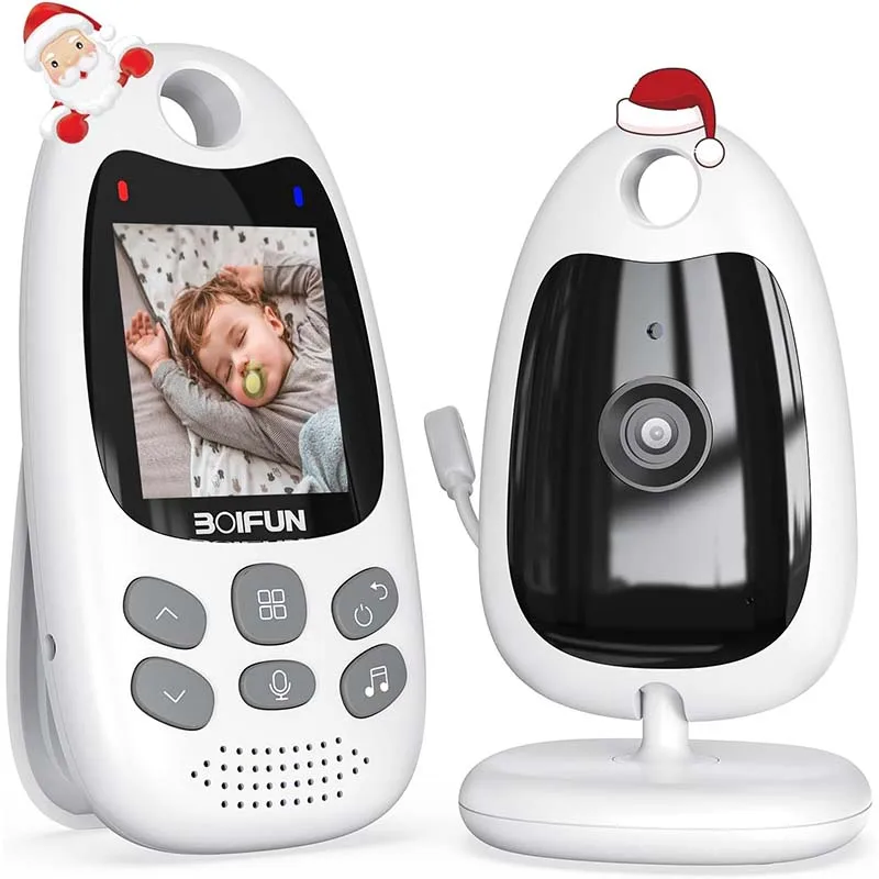 BOIFUN 480P Baby Monitor Camera, Video Baby Phone, Night Vision, VOX, Two-Way Communication, Temperature Sensor, Rechargeable