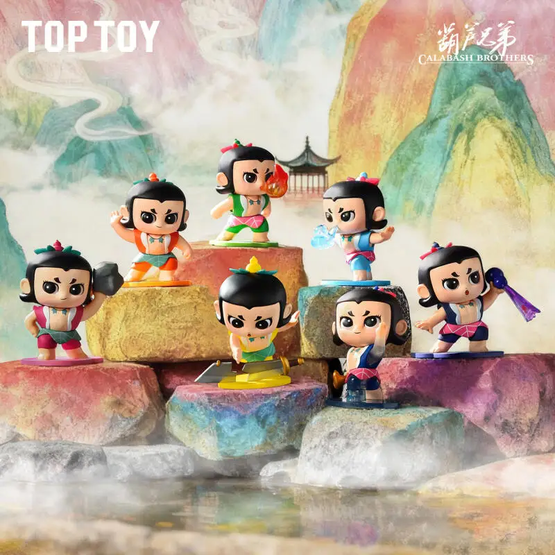 

TOPTOY Calabash Brothers Mystic Powers Series Genuine Blind Box Toys Kawaii Anime Action Figure Caixa Caja Surprise Mystery Box
