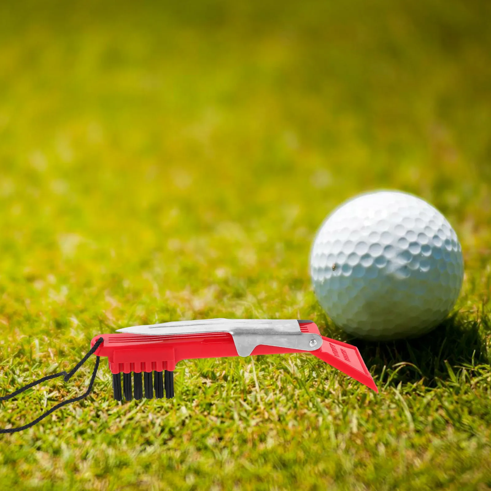 

Golf Ball Head Cleaning Brush Red Golfing Practice Tool Groove Cleaner Club Maintenance Accessories Golfs Supplies