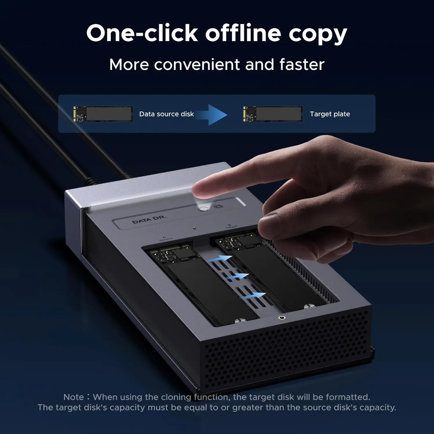 

MAF UGREEN 40Gbps Dual-Bay M.2 NVMe SSD Cloner Enclosure USB4 NVMe Support One-key Clone RAID SSD Docking Station with Cooling F