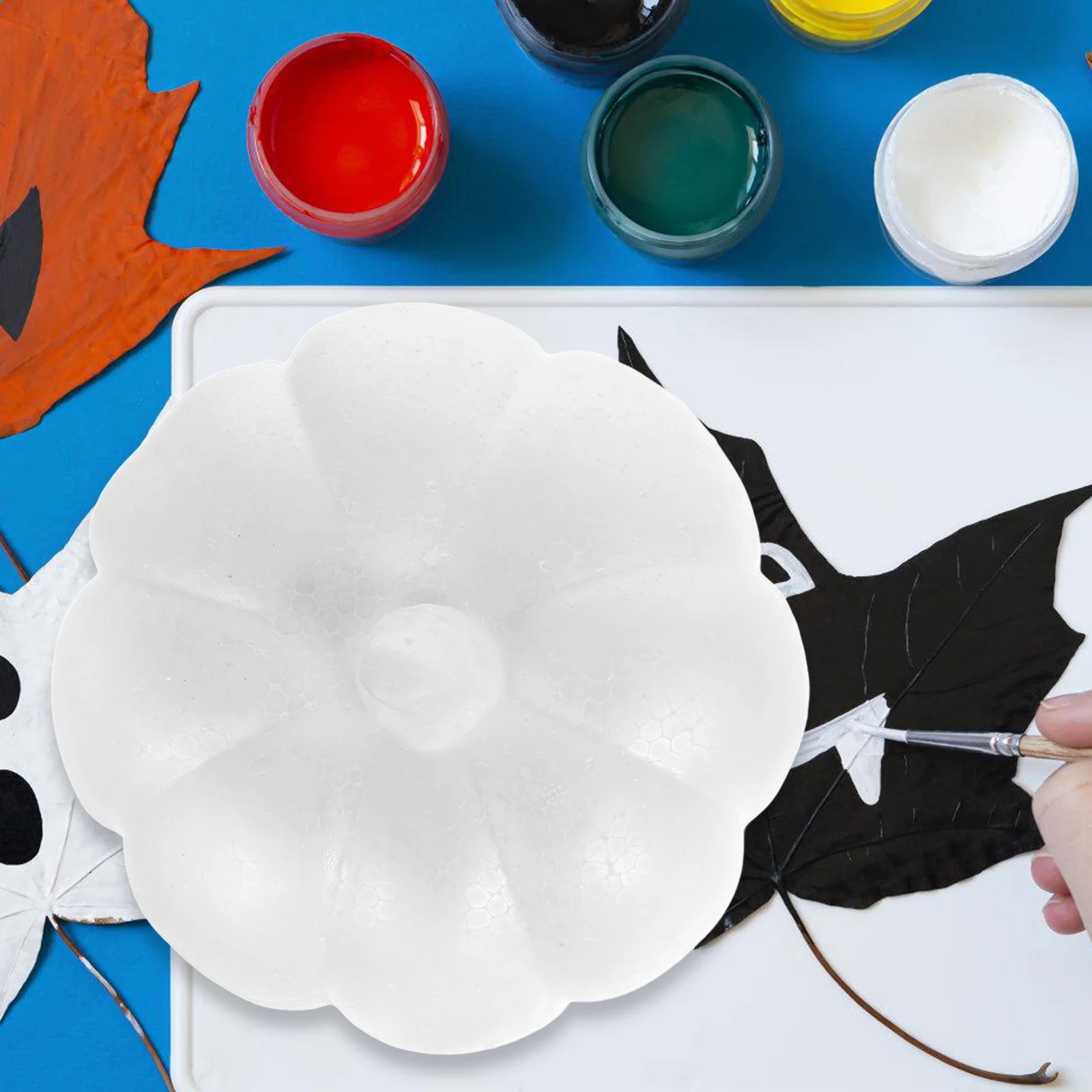 

5Pcs DIY Pumpkin Drawing Props White Odorless Smooth Surface for Kids Art Projects Gift Pumpkin Painted Accessories