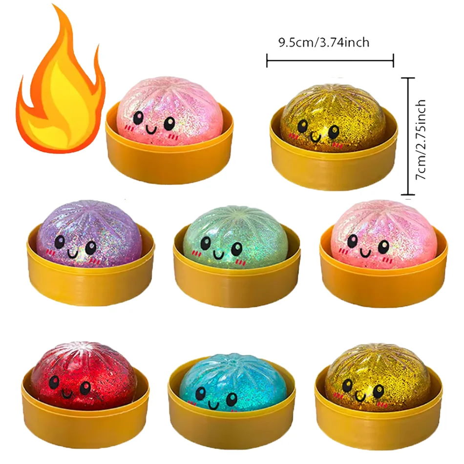 Simulation Flash Dumpling Pressure Ball Slow Rebound Soft Pinch Decompression Office Home Decorat Children Adults Birthday Gift