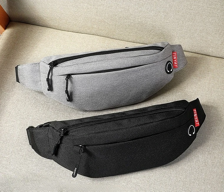 Waist bag men's outdoor sports mobile phone storage large capacity nylon waterproof shoulder strap men's chest bag