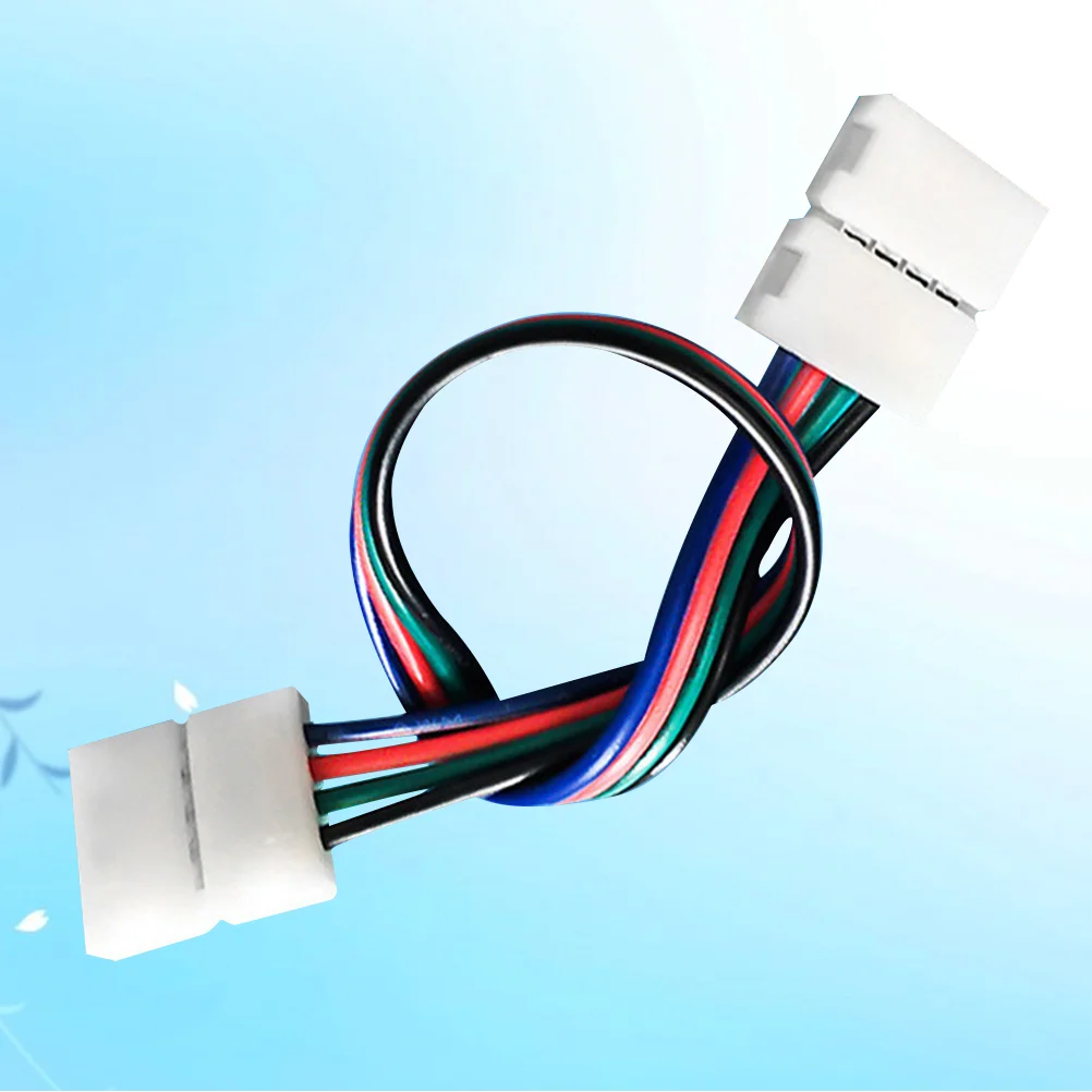 

RGB 5050 Light Bar Connector Solder-free Quick Connect Colorful Lights Double-head Cable Connector LED Connection Line