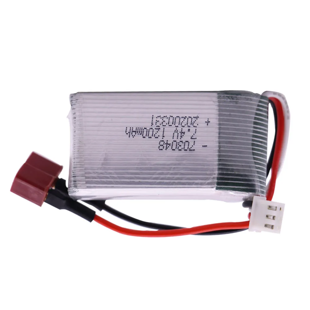 1-10PCS 1200mah 7.4V 2S 703048 Lipo Battery T Plug For RC helicopter toys accessory 7.4V 2S upgrade 1000mah toys battery