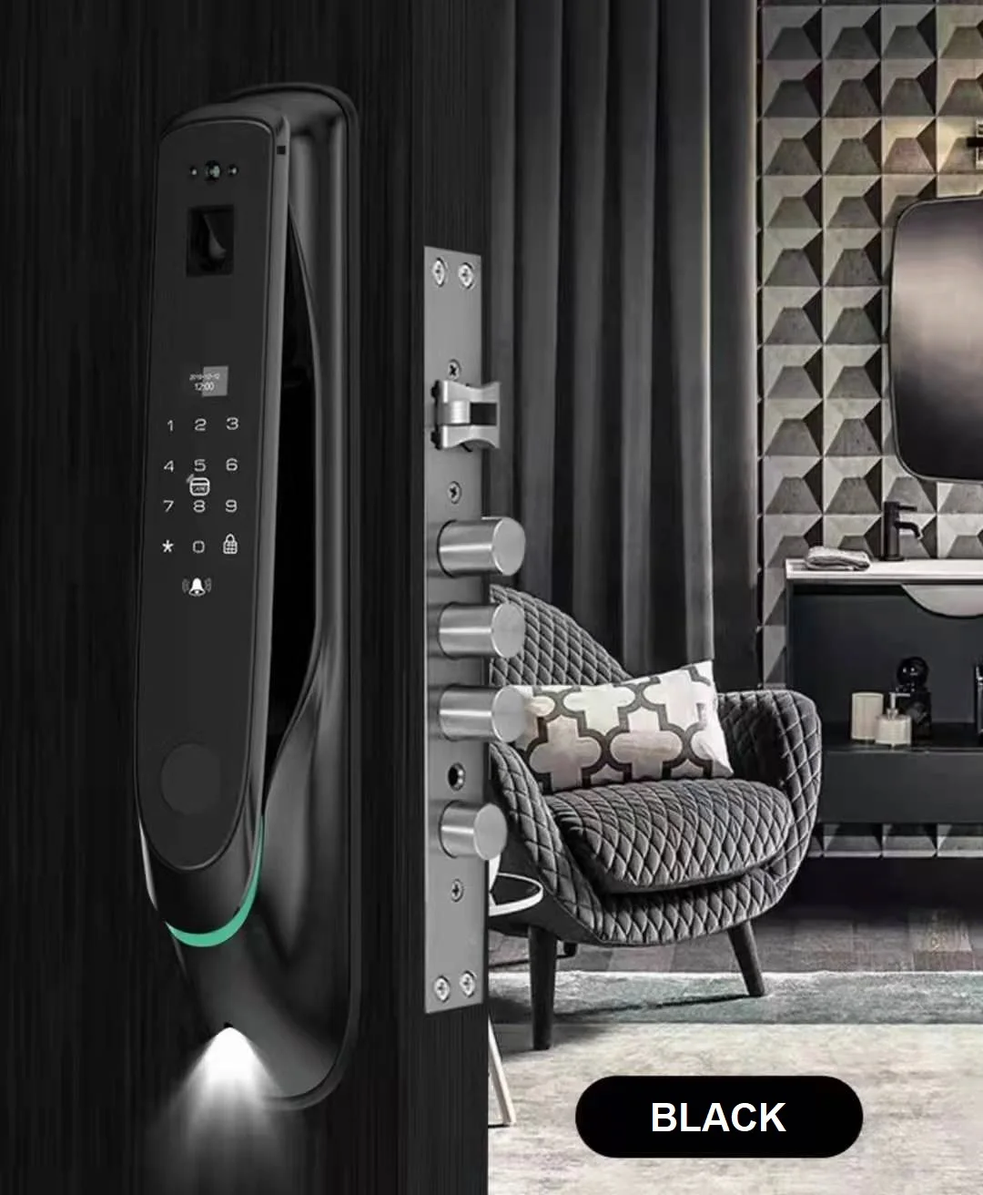 State-Of-The-Art Electronic Smart Door Lock Intravenous & Fingerprint Unlock with WiFi & Key Card Features