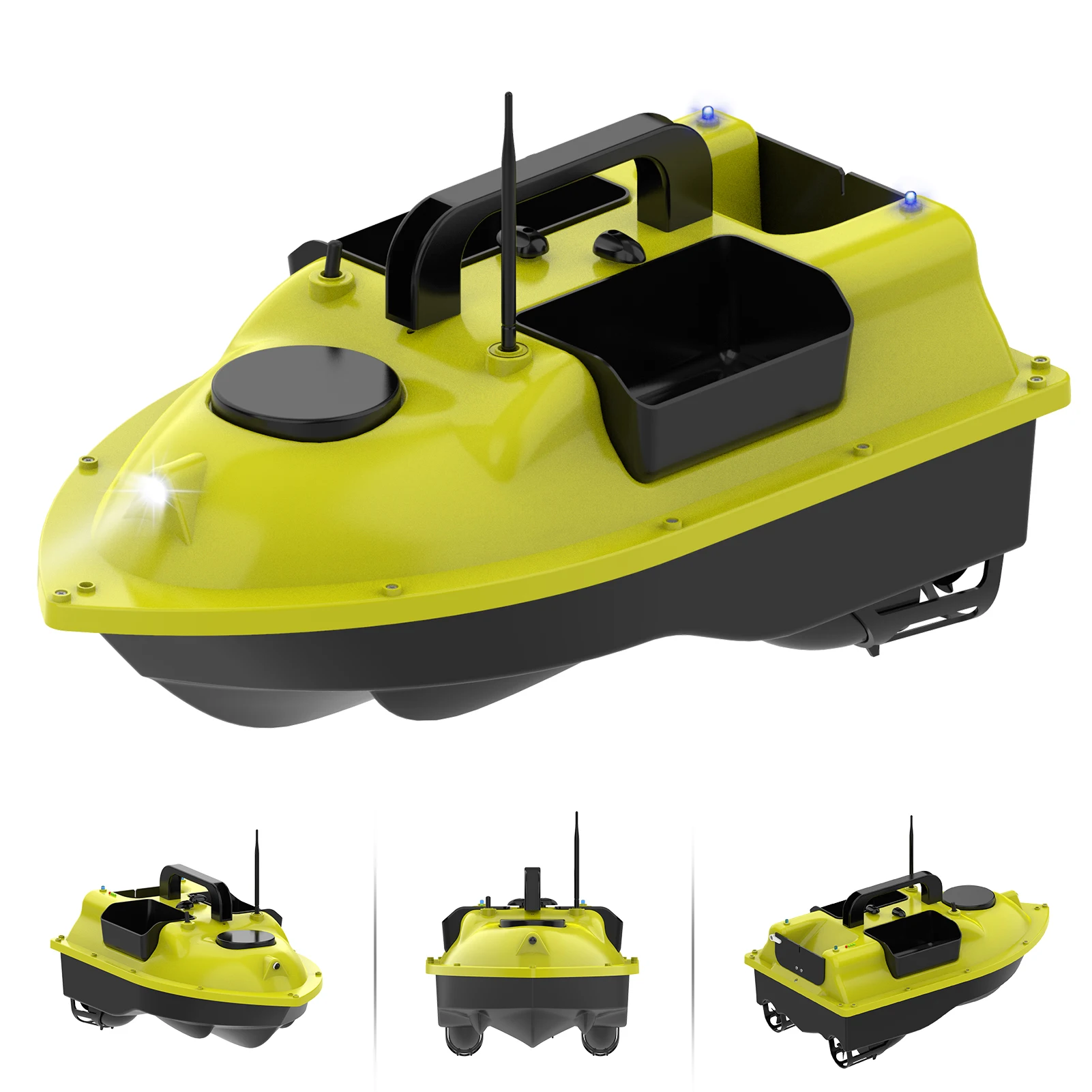 Popular HOSHI D18B GPS Fishing Bait Boat with 3 Bait Containers Automatic Bait Boat with 400-500M Remote Range Fishing Boat