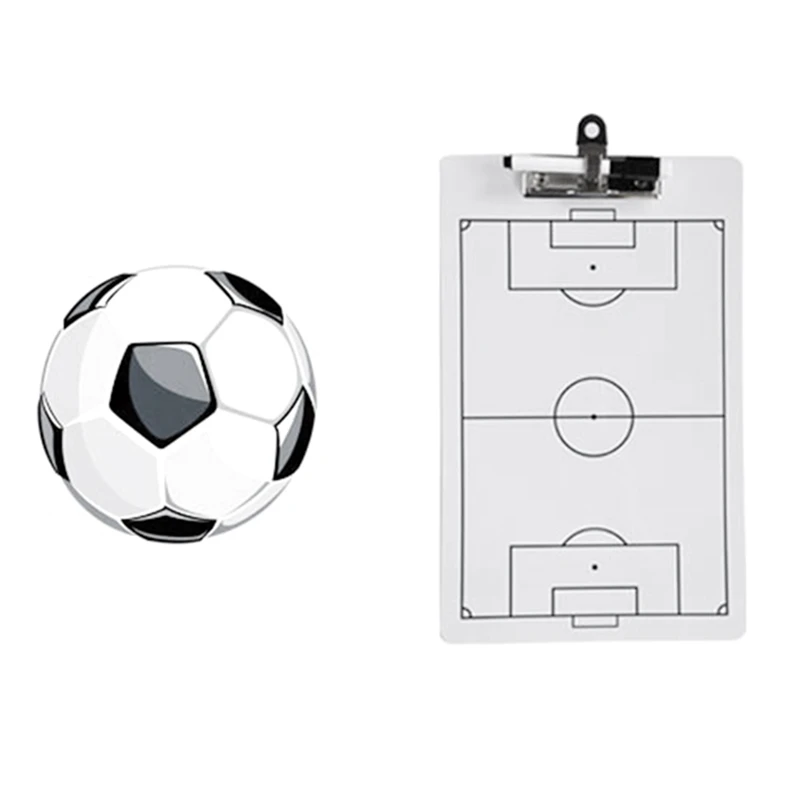 3Pcs Soccer Clipboard For Coaching Double Sided Soccer Dry Erase Board For Coaches 13.78 X 8.7 In Board Marker Boards Durable