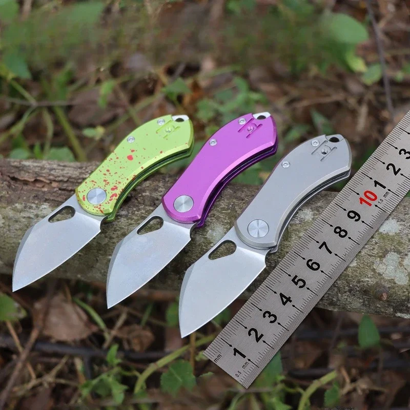 

Titanium Handle Multifunctional Mini Camping Student Self-defense Folding Knife Household Portable Cutting EDC Pocket Tool