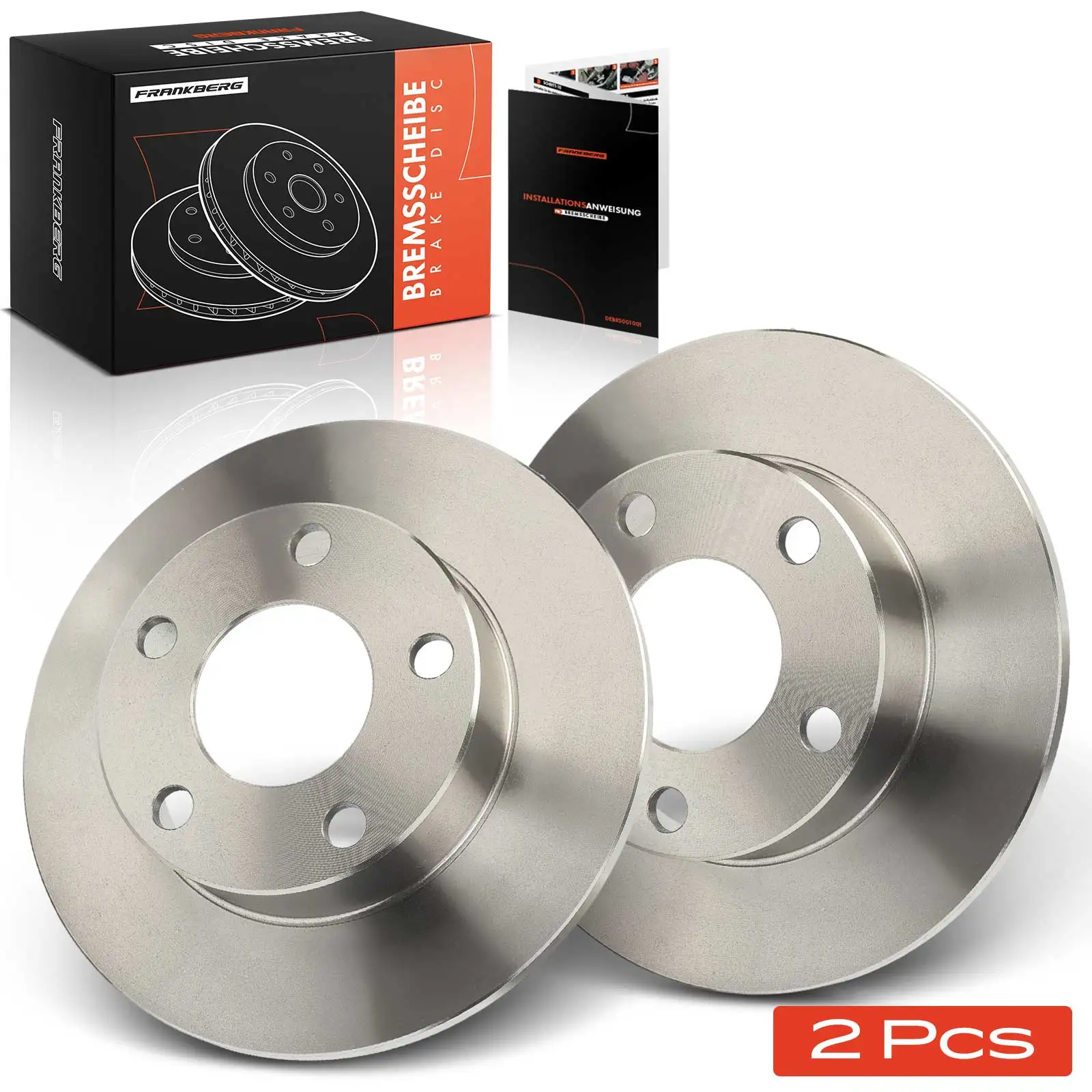 Frankberg 2x Remschijven Achteras voor VW Passat Variant 3B2 3B3 Audi A4 Avant 8D2 1995-2005 8D0615601A 8E0615601A