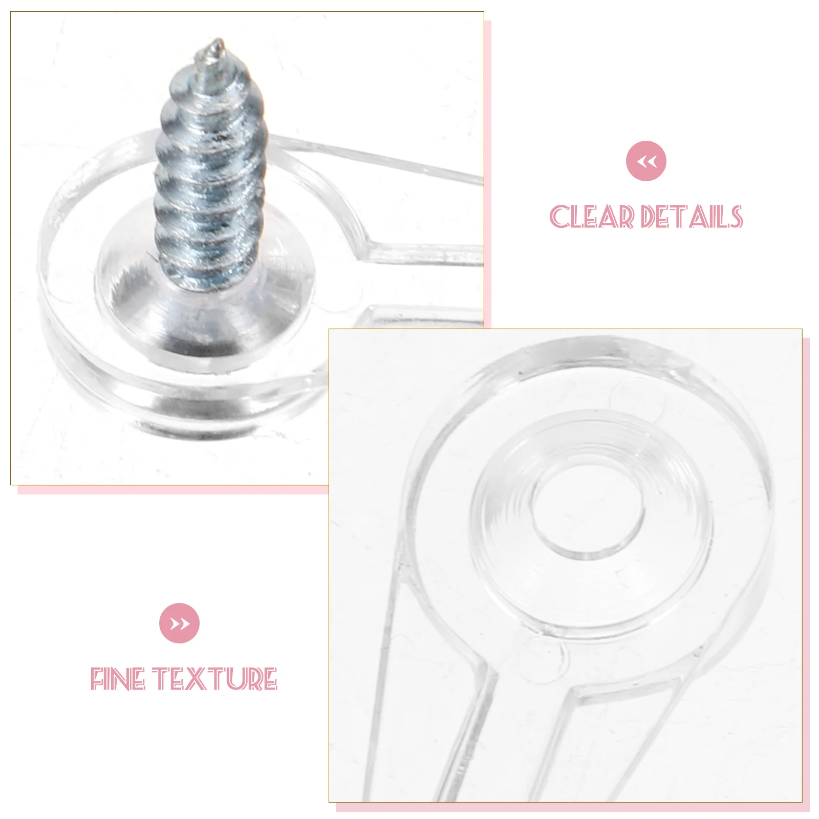 

100 pcs Glass Door Retainer Clips Plastic Metal Mirror Clips For Wardrobe Cabinet Closet Doors Hardware Fasteners