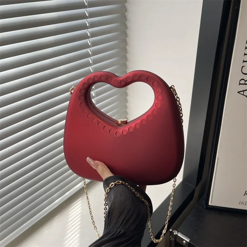 

Fashionable Love Handbag Women's Versatile Acrylic Shoulder Bag Stylish Niche Armpit Bag Handbags for Ladies