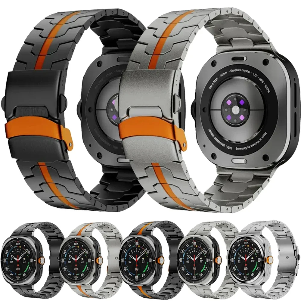 

Титановый ремешок для Samsung Galaxy Watch Ultra, оригинальный металлический браслет-браслет для Samsung Galaxy Watch Ultra, аксессуары 47 мм
