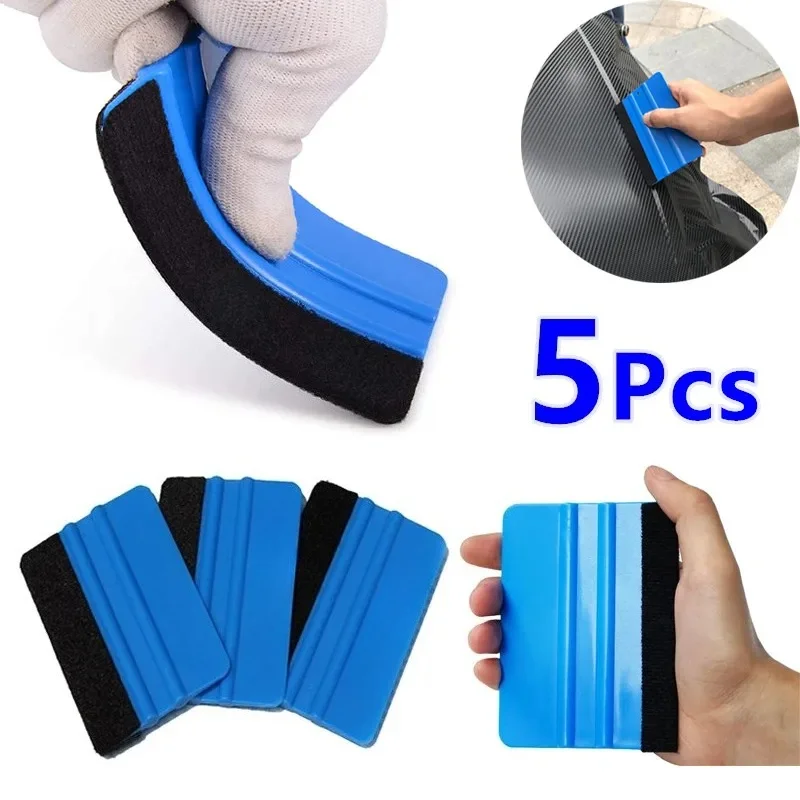Professional Carbon Fiber Vinyl Wrap Squeegee Felt Edge 10x7cm Non-Scratch for Car Sticker Film Window Tint Tools