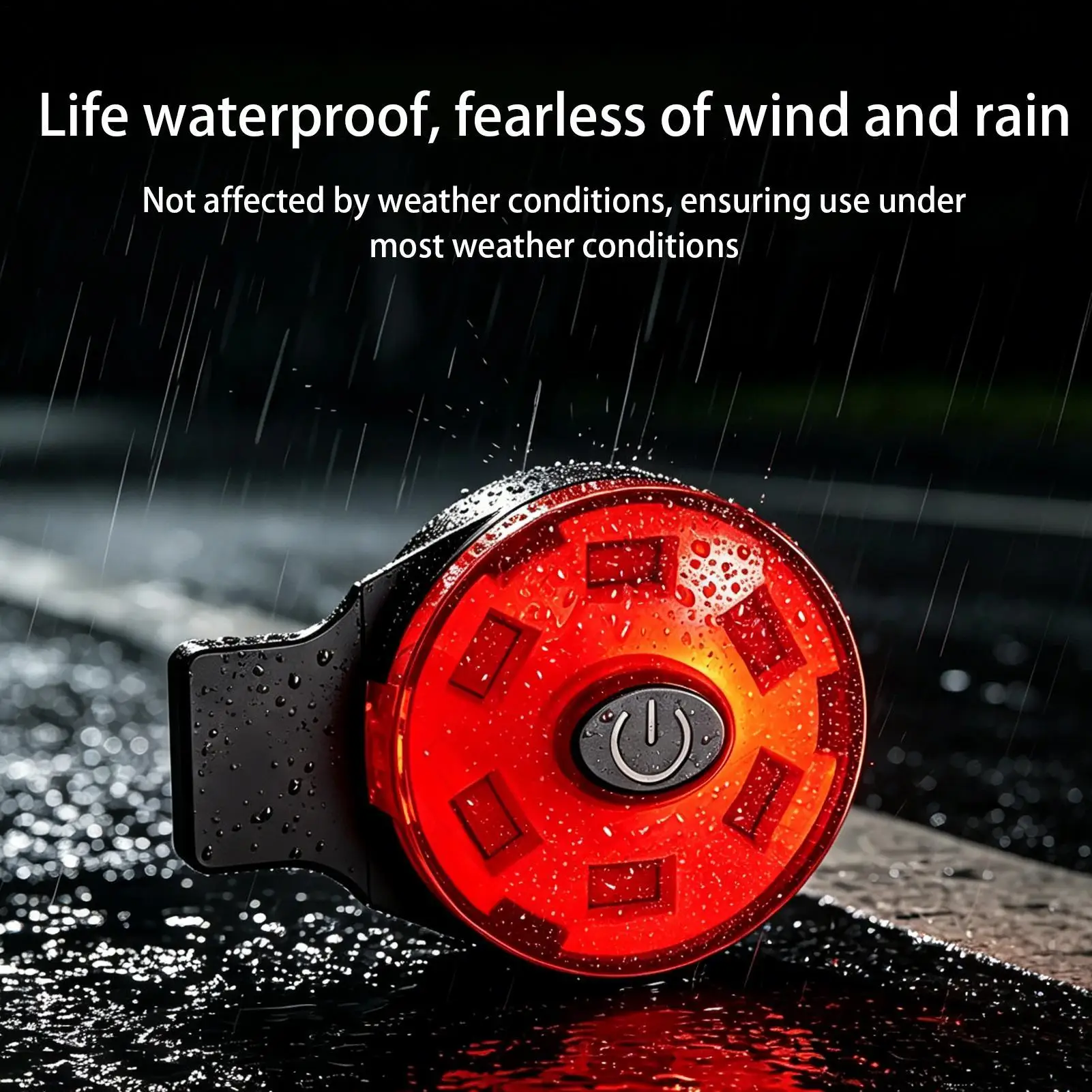 USB Rechargeable LED Motorcycle Helmet Tail Light High Brightness Flashing Warning Light Night Riding Cycling Rear Lights ﻿
