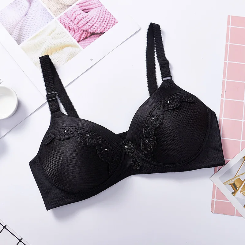 Pure beha voor meisjes Geen stalen ring Nachtkleding Dun bedraad Drie rij knop Comfortabel sportondergoed voor het hele seizoen