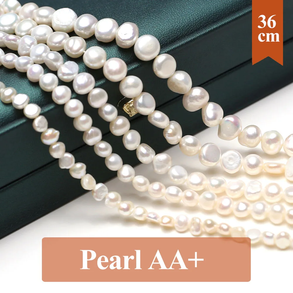  AA+ Natural Freshwater Pearl Beads Two Sided Light Pearl Loose Spacer Beaded for Making DIY Jewerly Necklace Bracelet 4-9mm