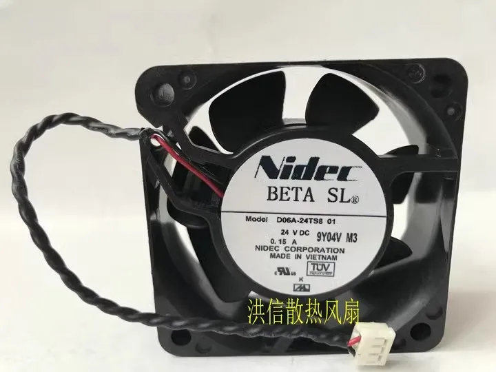 

Free shipping original 6025 D06A-24TS8 01 DC24V 0.15A inverter cooling fan